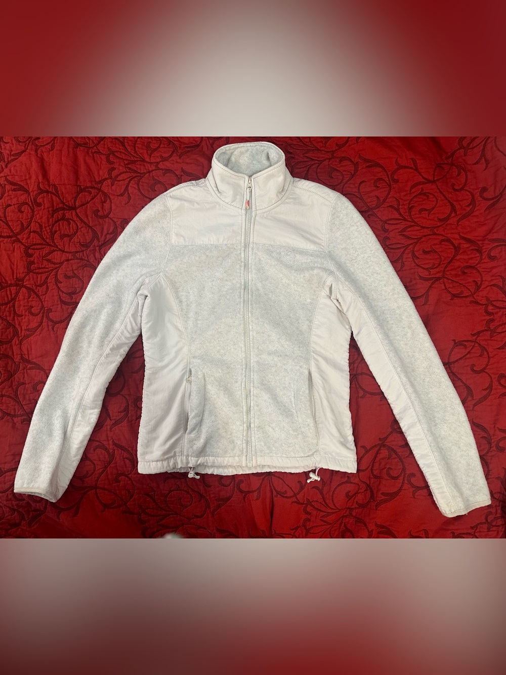 Women's Light Gray Full-Zip Fleece Jacket